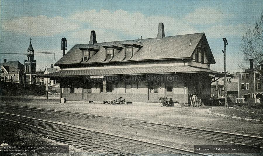 Postcard: Depot, Millers Falls, Massachusetts